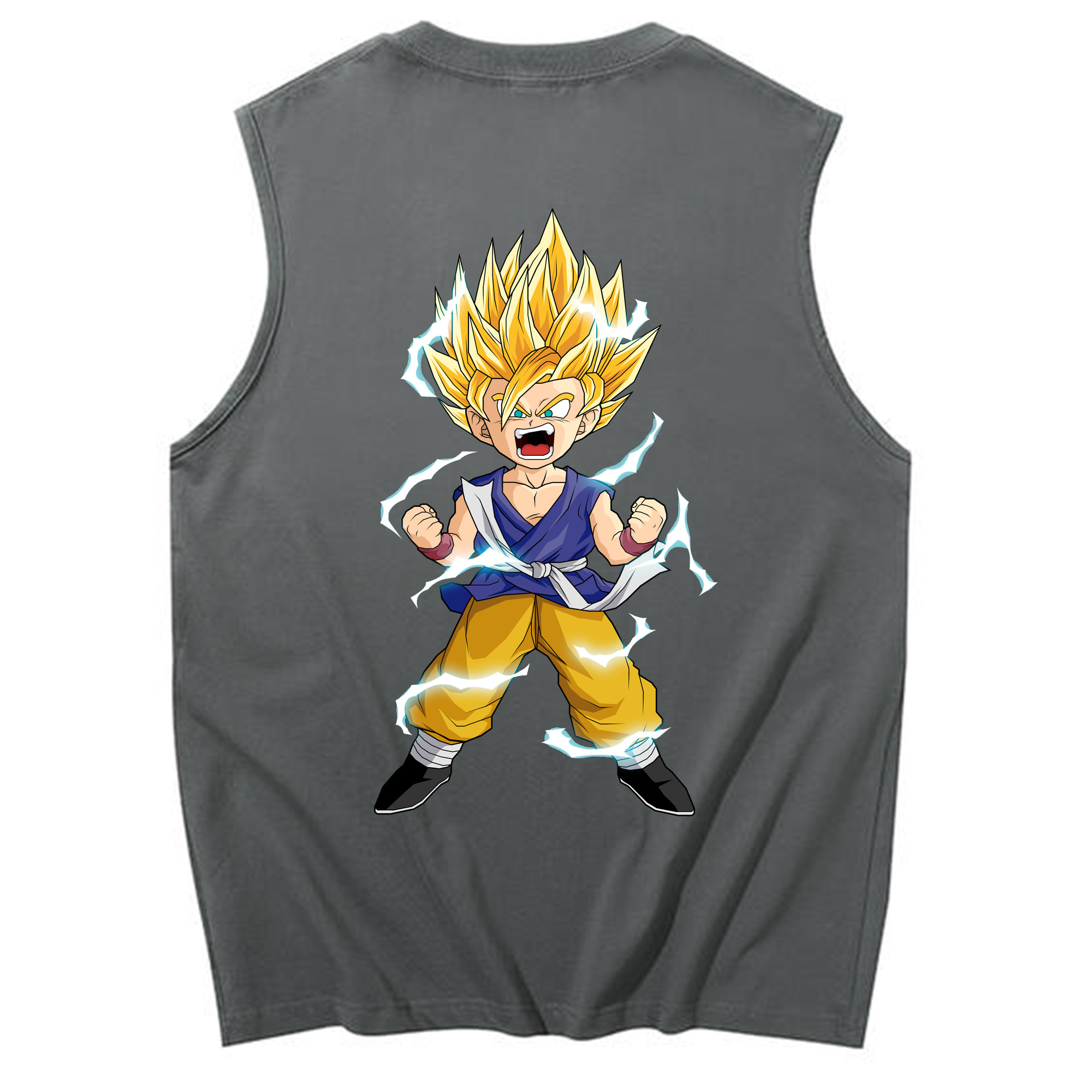 （画像用） ドラゴンボール 孫 悟飯（そんごはん）DRAGON BALL Son Gohan コットン100％タンクトップ（背面プリント）